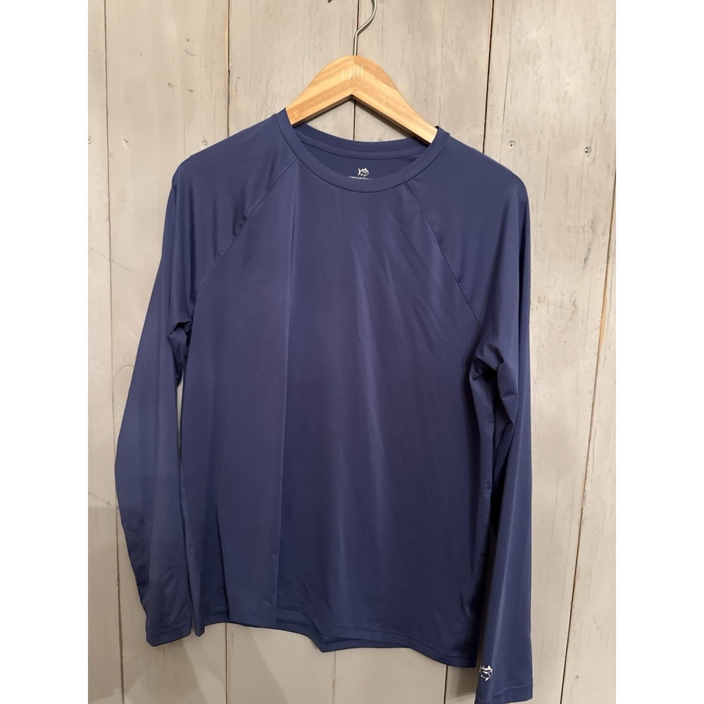 Southern Tide T3 Tide to Trail Performance Shirt Men's S Blue Long Sleeve Preppy